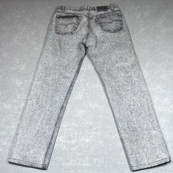 Vintage LEVI'S 501 Jeans Men’s 38x34 Straight Leg Black Acid Wash Denim MADE USA - Picture 7 of 16